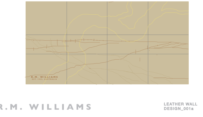 RM Williams map artistic map of australian landscape
