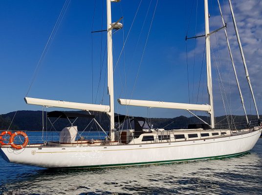 Two mast sailing boat