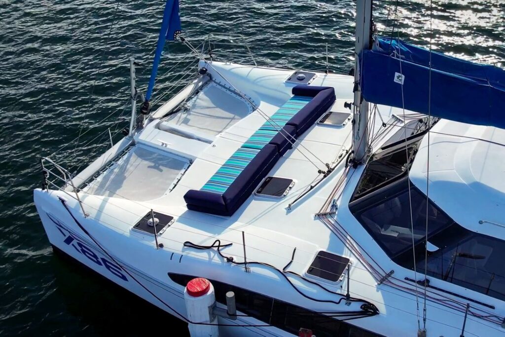 Custom Sunbed Design for Seawind 1160 Custom Seawind 1160 sunbed shaped to fit the forward deck